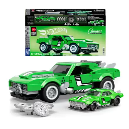 Mattel Brick Shop Hot Wheels Speed Series Building Set 1/32 Custom '68 Camaro product photo
