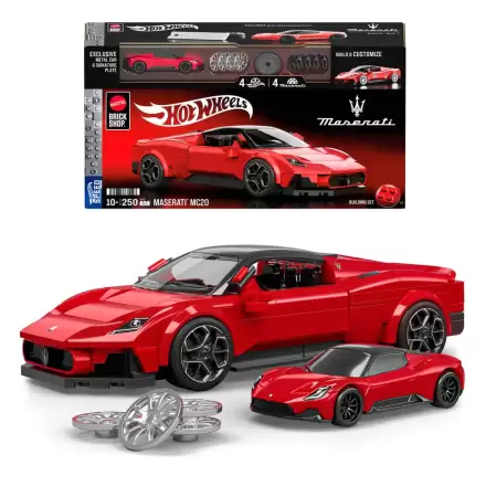 Mattel Brick Shop Hot Wheels Speed Series Building Set 1/32 Maserati MC20 product photo