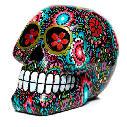 Mexican Decorative Skull Day of the Dead Floral figure 14cm termékfotója