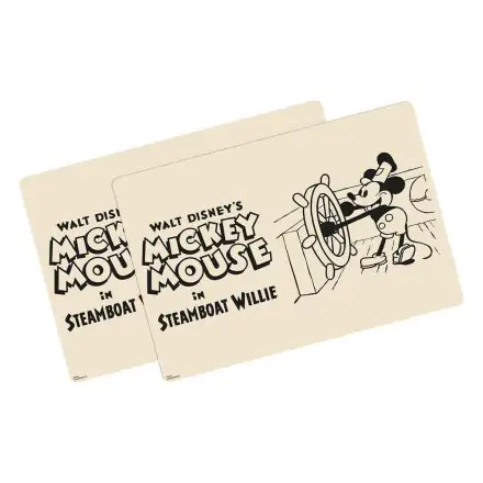 Mickey Mouse Lenticular Placemat 2-Pack Steamboat Willie product photo