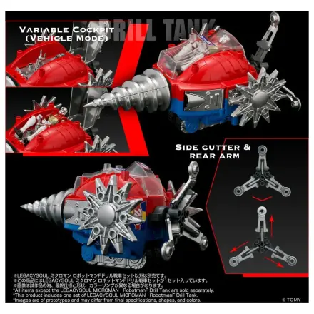 Microman Legacysoul Action Figure Robotman F Drill Tank product photo
