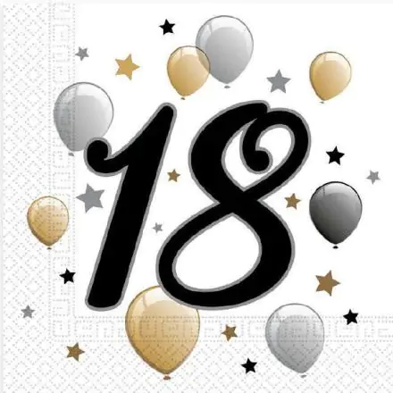 Milestone, Happy Birthday 18 Napkins, 20-count 33x33 cm product photo