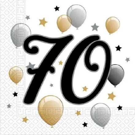 Milestone Happy Birthday 70 Napkins 20 pcs 33x33 cm product photo