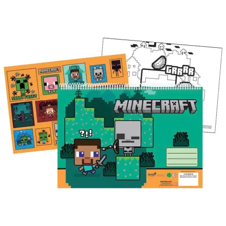 Minecraft Creepers Need Hugs A/4 Spiral Sketchbook with 40 Stickers product photo