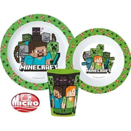 Minecraft dinnerware set, micro plastic set product photo