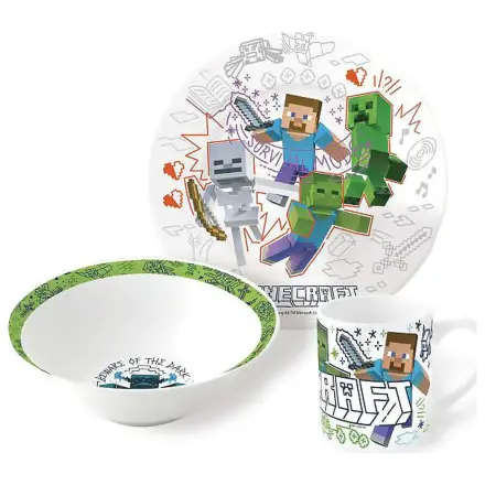 Minecraft Explore More Porcelain Dinnerware Set product photo