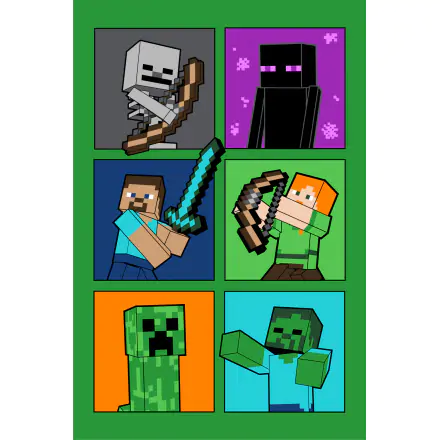 Minecraft Fight Badges fleece blanket 100*150cm product photo