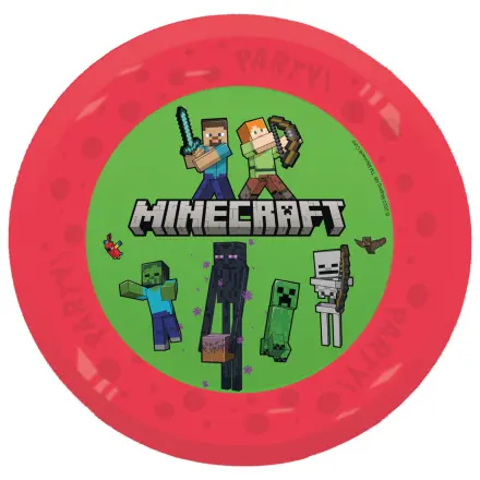 Minecraft Party micro premium plastic flat plate 4-piece set 21 cm product photo