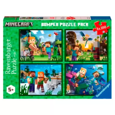 Minecraft puzzle 4x100pcs product photo
