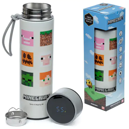 Minecraft thermos stainless steel bottle with thermometer 450ml termékfotója