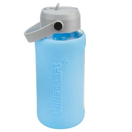 Minecraft Glass Water Bottle with Sleeve product photo