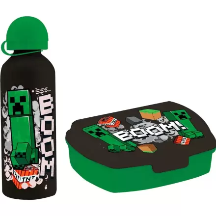 Minecraft lunch box + aluminium bottle set 500ml termékfotója