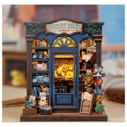MINIATURE HOUSE DIY Journey Trace Bookshop 241 db + LED Light construction set product photo