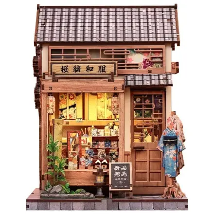 Miniature House Model Kit Sakura O Kimono Shop 19 x 14 cm   product photo