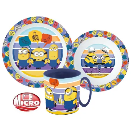 Minions Striped Dinnerware, Micro Plastic Set with Mug product photo