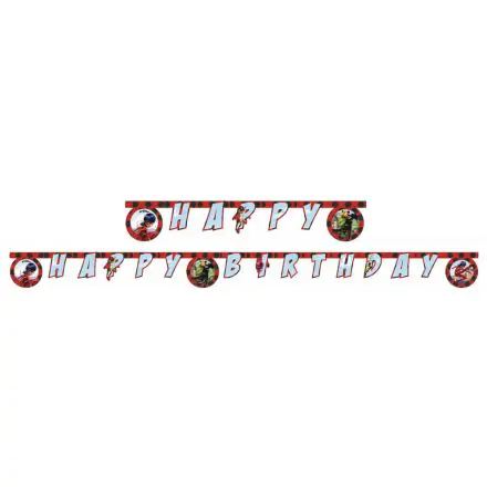 Miraculous Ladybug and Cat Noir Happy Birthday Banner 200 cm product photo