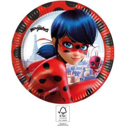 Miraculous Ladybug, Tales of Ladybug & Cat Noir Paper Plates 8 pcs 23 cm FSC product photo
