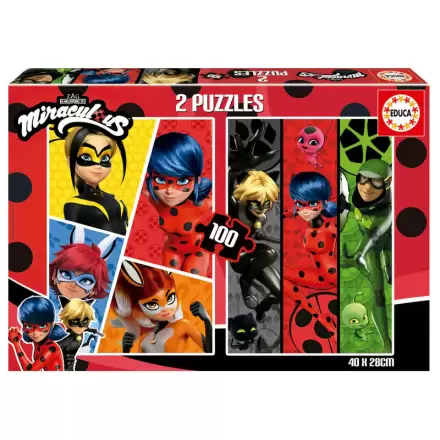 Miraculous Ladybug puzzle 2x100pcs termékfotója