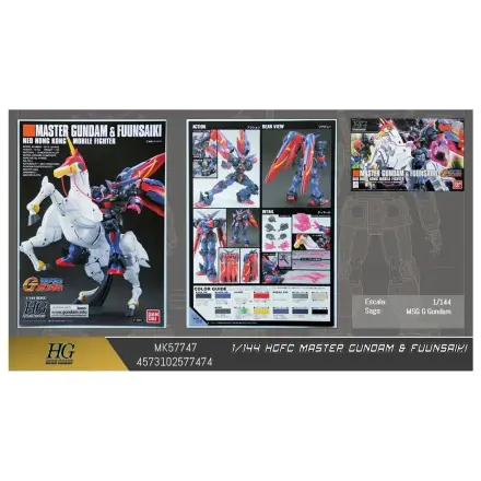 Mobile Fighter G Gundam GF13-001NHII Master Gundam Fuunsaiki Model Kit HGFC 1/144 product photo