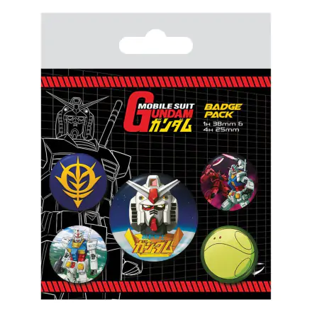 Mobile Suit Gundam Pin-Back Buttons 5-Pack Intergalactic termékfotója