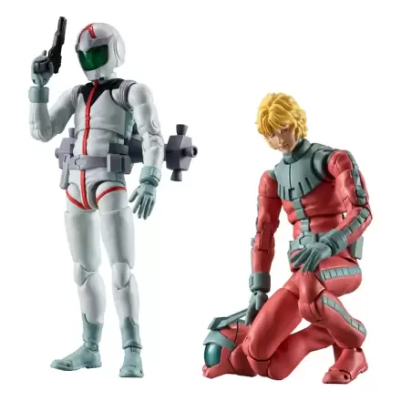 Mobile Suit Gundam G.M.G. Collection EX 09 Action Figures 2-Pack Earth Federation Amuro Ray & Char Aznable Normal Suit Ver. (with gift) 10 cm    product photo