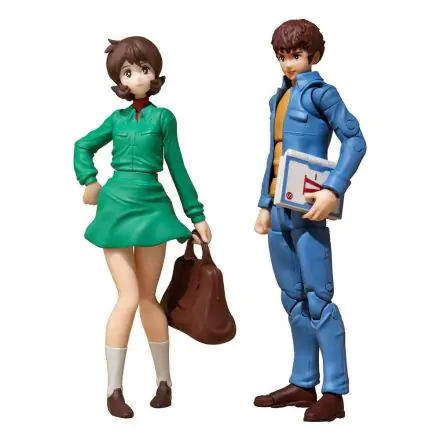 Mobile Suit Gundam G.M.G. Action Figure 2-Pack Earth Federation 07 Amuro Ray & Frau Bow 10 cm product photo