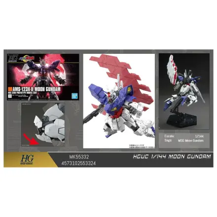 Mobile Suit Gundam HGUC 1/144 AMS-123X-X Moon Gundam model kit product photo