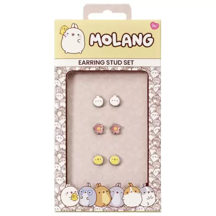 Molang set 3 pairs of earrings product photo