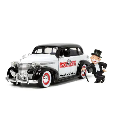 Monopoly Hollywood Rides Diecast Model 1/24 1939 Chevrolet Master Deluxe with Monopoly Figur product photo