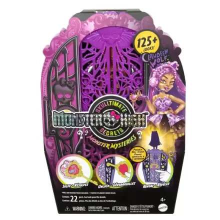 Monster High Skulltime Secrets Clawdeen Wolf doll + cupboard product photo