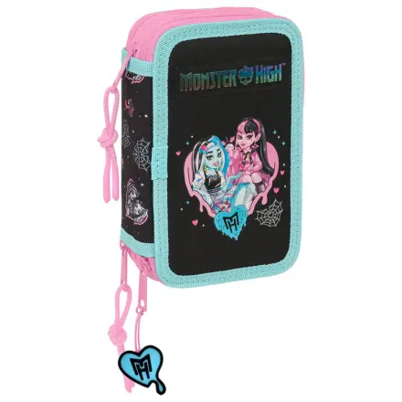 Monster High triple pencil case 37pcs product photo