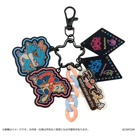 Monster Hunter Chibi Style Acrylic Keychain Multi Charm: Rathalos & Lagiacrus product photo