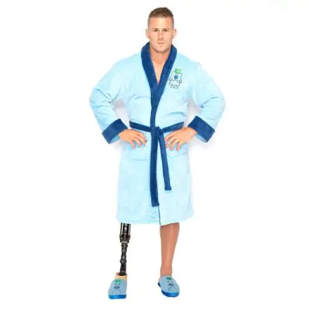 Mr Men Little Miss Mr Grumpy mens fleece bathrobe product photo