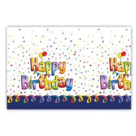 Multicolor Happy Birthday Tablecloth 120*180 cm product photo