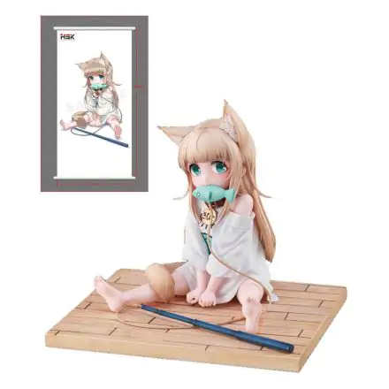 My Cat Is a Kawaii Girl PVC Statue 1/6 Kinako Sitting Fish Ver. Deluxe Version 14 cm product photo
