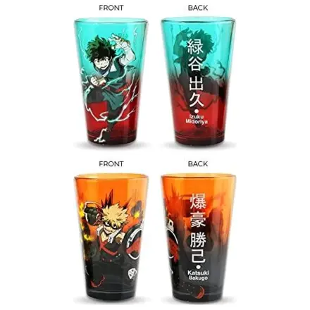 My Hero Academia Izuku & Bakugo Pack of 2 450ml glass product photo