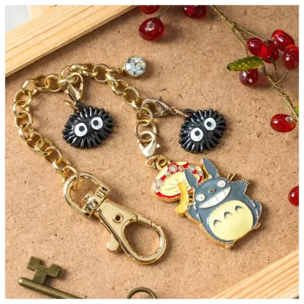 My Neighbor Totoro Grey Totoro & Mushroom Chainette charms product photo
