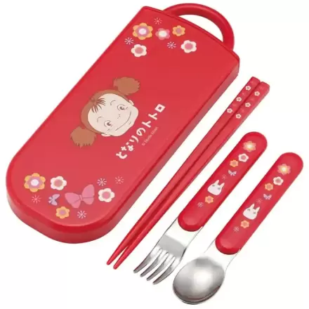 My Neighbor Totoro Chopsticks & Spoon & Fork Set Mei Red termékfotója