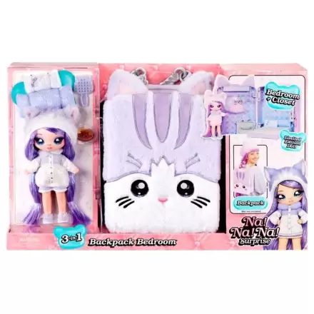 Na! Na! Na! Surprise Lilac Kitten mini backpack playset + doll product photo