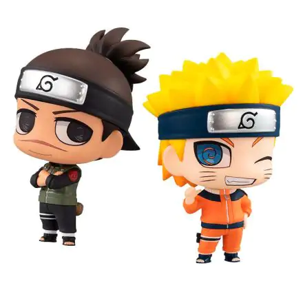 Naruto Chimimega Buddy Series Umino Iruka & Uzumaki pack 2 figures 7cm product photo