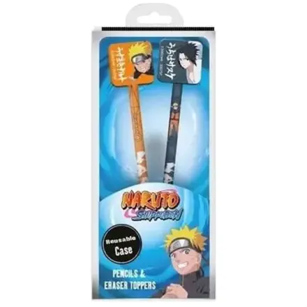 Naruto Pencils with Toppers Naruto & Sasuke product photo
