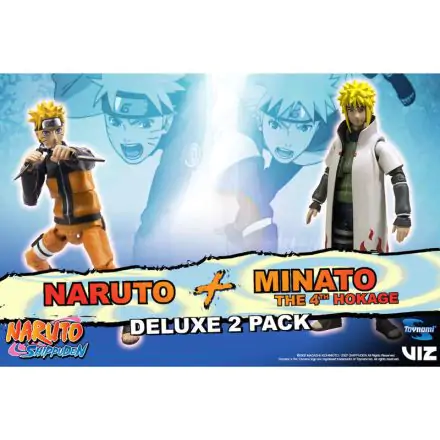 Naruto Shippuden 25th Anniversary Naruto vs Minato 4th Hokage pack 2 figures 10cm product photo