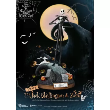 Nightmare before Christmas Master Craft Statue Jack Skellington & Zero 39 cm termékfotója