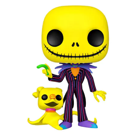 Nightmare Before Christmas Super Sized Jumbo POP! Vinyl Figure Jack Skellington & Zero (Blacklight) 25 cm product photo