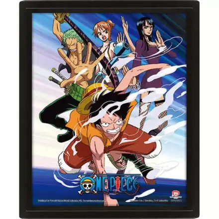 One Piece 3D Lenticular Poster Straw Hat Pirates Assault 26 x 20 cm termékfotója