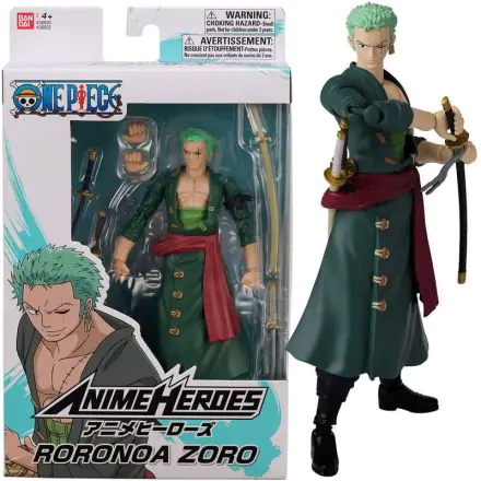 One Piece Anime Heroes Monkey Roronoa Zoro figure 17cm product photo