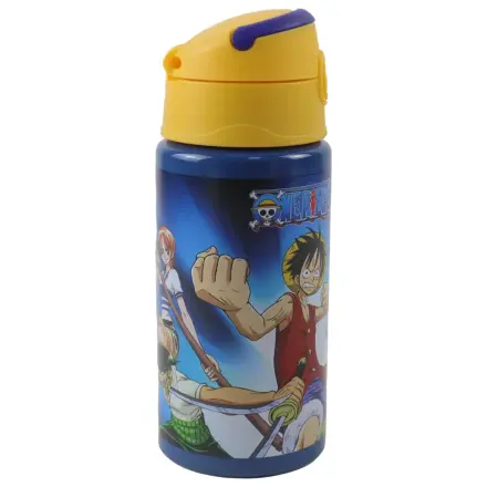One Piece Crew Aluminum Straw Water Bottle with Hook 500 ml product photo