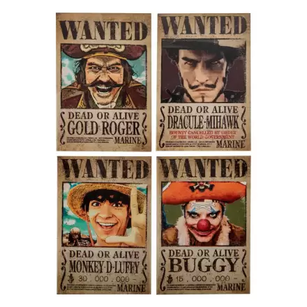 One Piece Fridge Magnet 4-Pack Wanted termékfotója