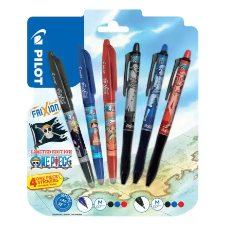 One Piece 6-pack Rollerball pen FriXion Ball & Ball+ Limited Sticker Edition LE 0.7 product photo