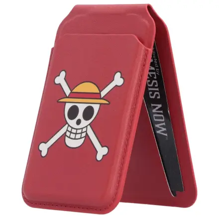 One Piece Card Holder Luffy Jolly Roger (Red) 10 cm product photo